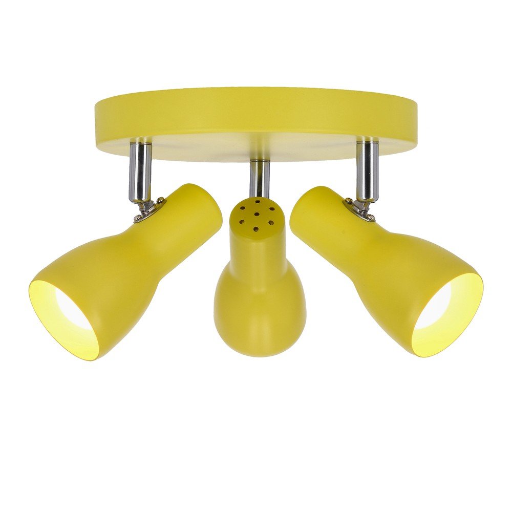 Mustársárga mennyezeti lámpa fém búrával 29x29 cm Picardo – Candellux Lighting