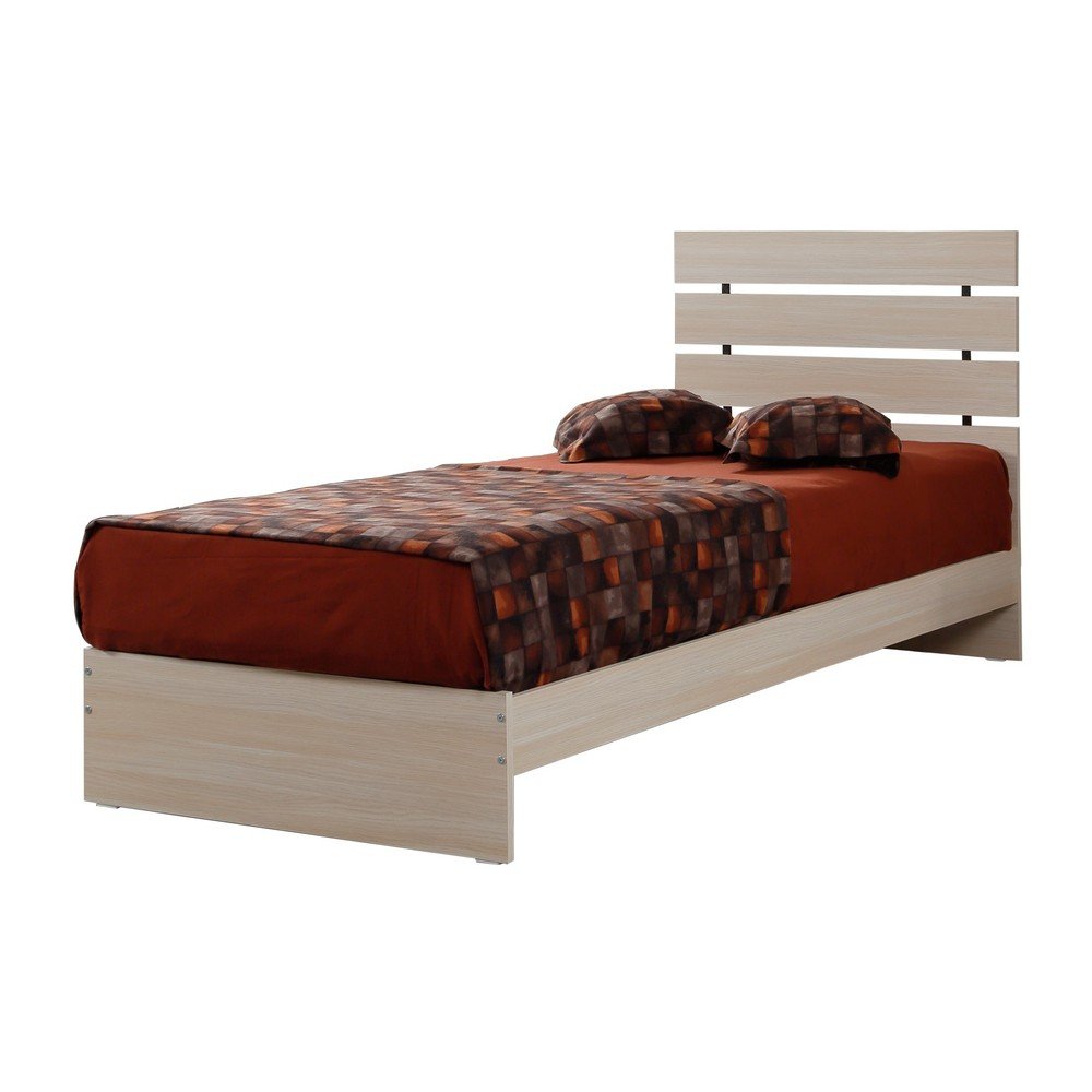 Natúr színű egyszemélyes ágy 90x200 cm Fuga – Kalune Design
