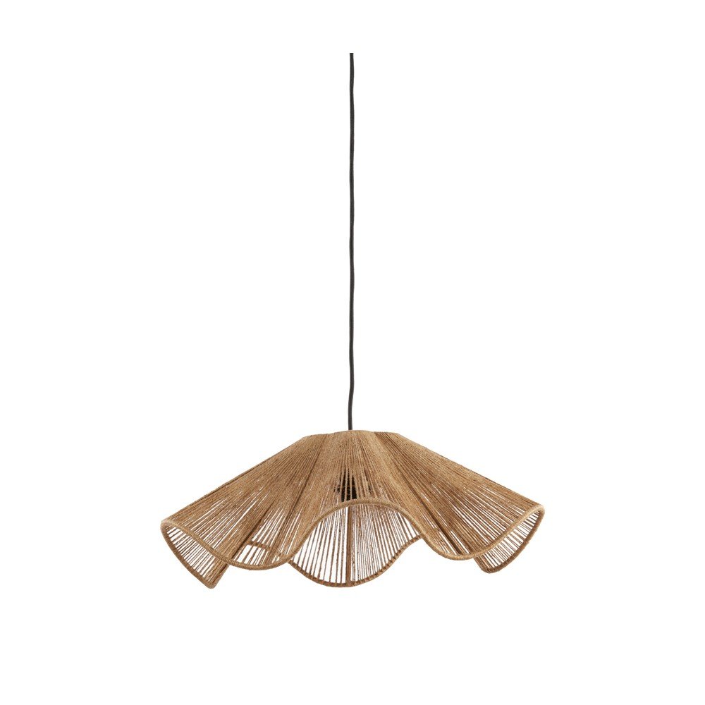 Natúr színű függőlámpa juta búrával ø 48 cm Fodara – Light & Living