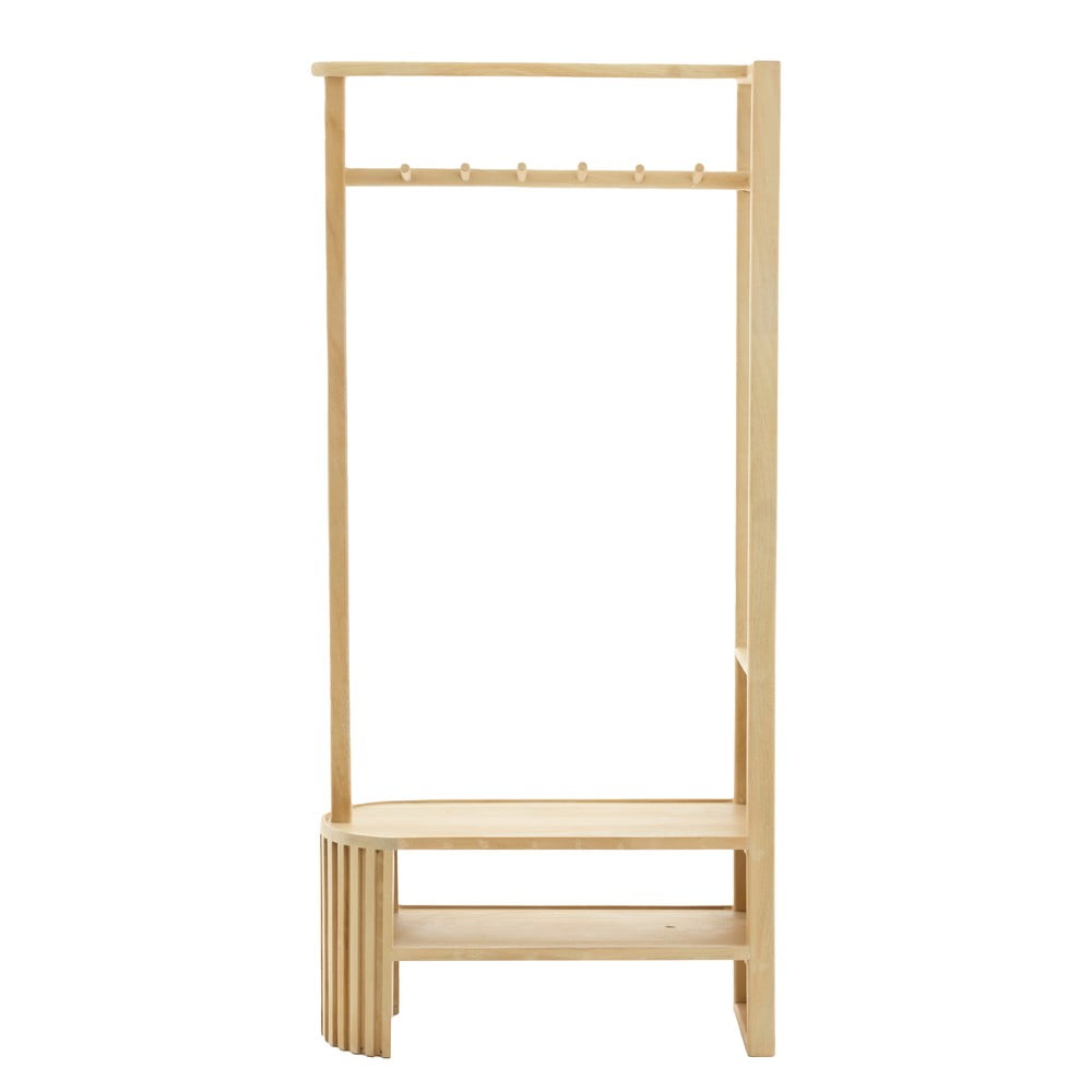 Natúr színű mangófa előszoba bútor 85x180x30 cm Gaios – Light & Living