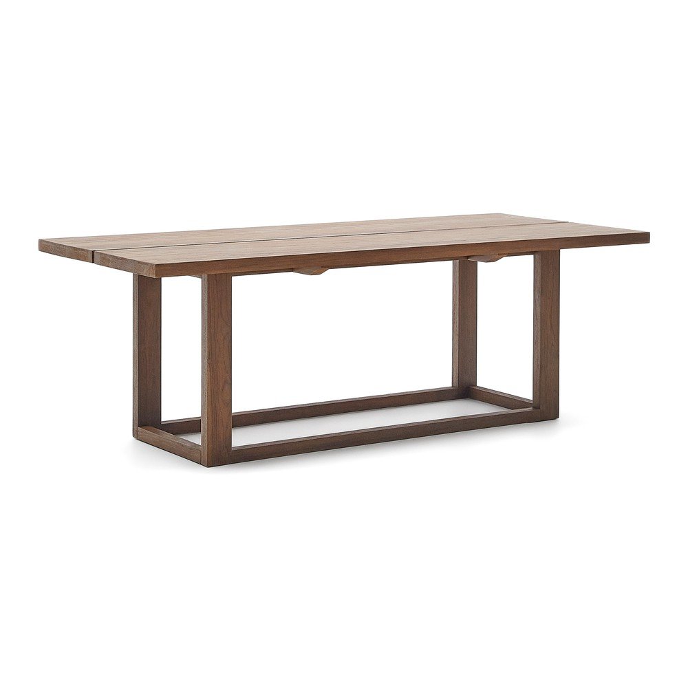 Natúr színű teakfa étkezőasztal 100x220 cm Sashi – Kave Home