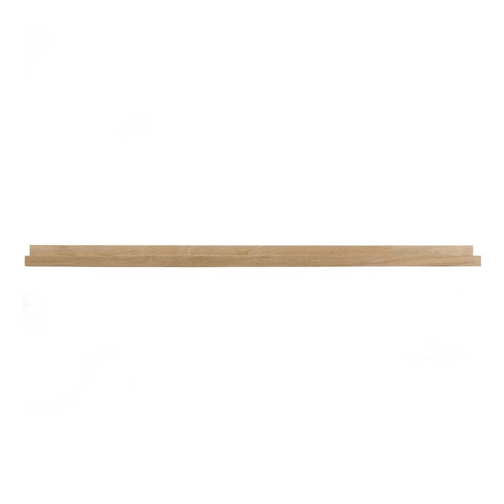 Natúr színű tölgyfa fali polc képekhez 120 cm Studio – WOOOD