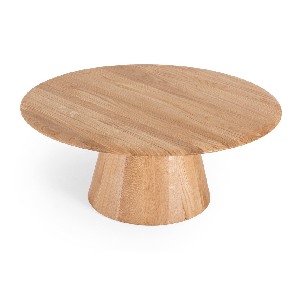 Natúr színű tölgyfa kerek dohányzóasztal ø 80 cm Mushroom – Gazzda