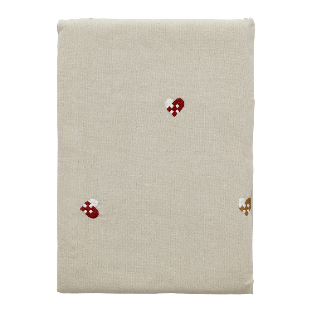 Pamut asztalterítő ø 180 cm Hearts Embloidery – Södahl
