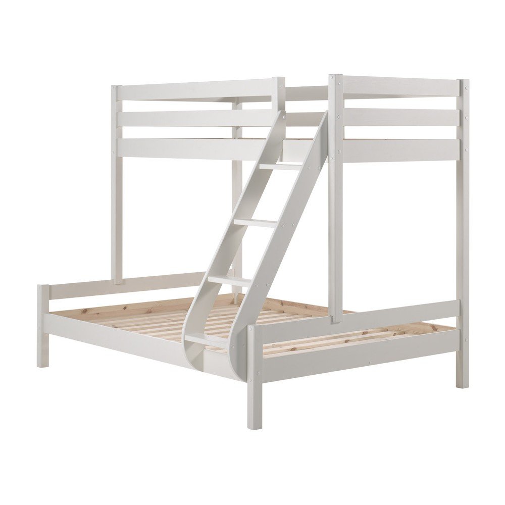Pino Martin fehér borovi fenyő emeletes gyerekágy 140x200/90x200 cm - Vipack
