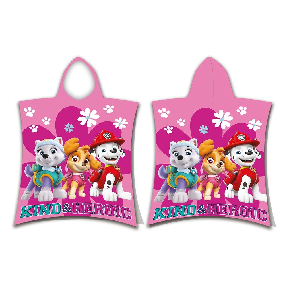 Rózsaszín frottír gyerek fürdőponcsó Paw Patrol – Jerry Fabrics