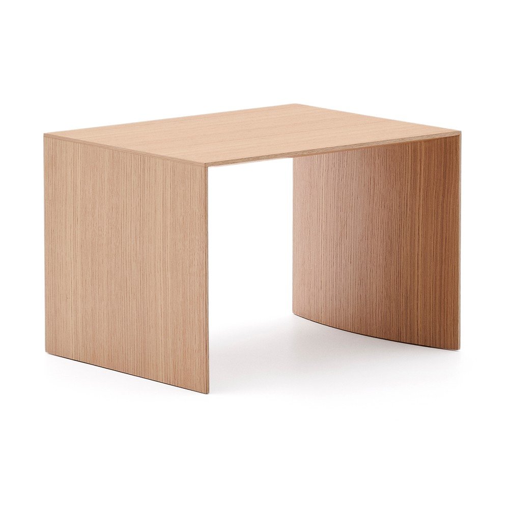 Tárolóasztal tölgyfa dekorral 40x55 cm Litto – Kave Home