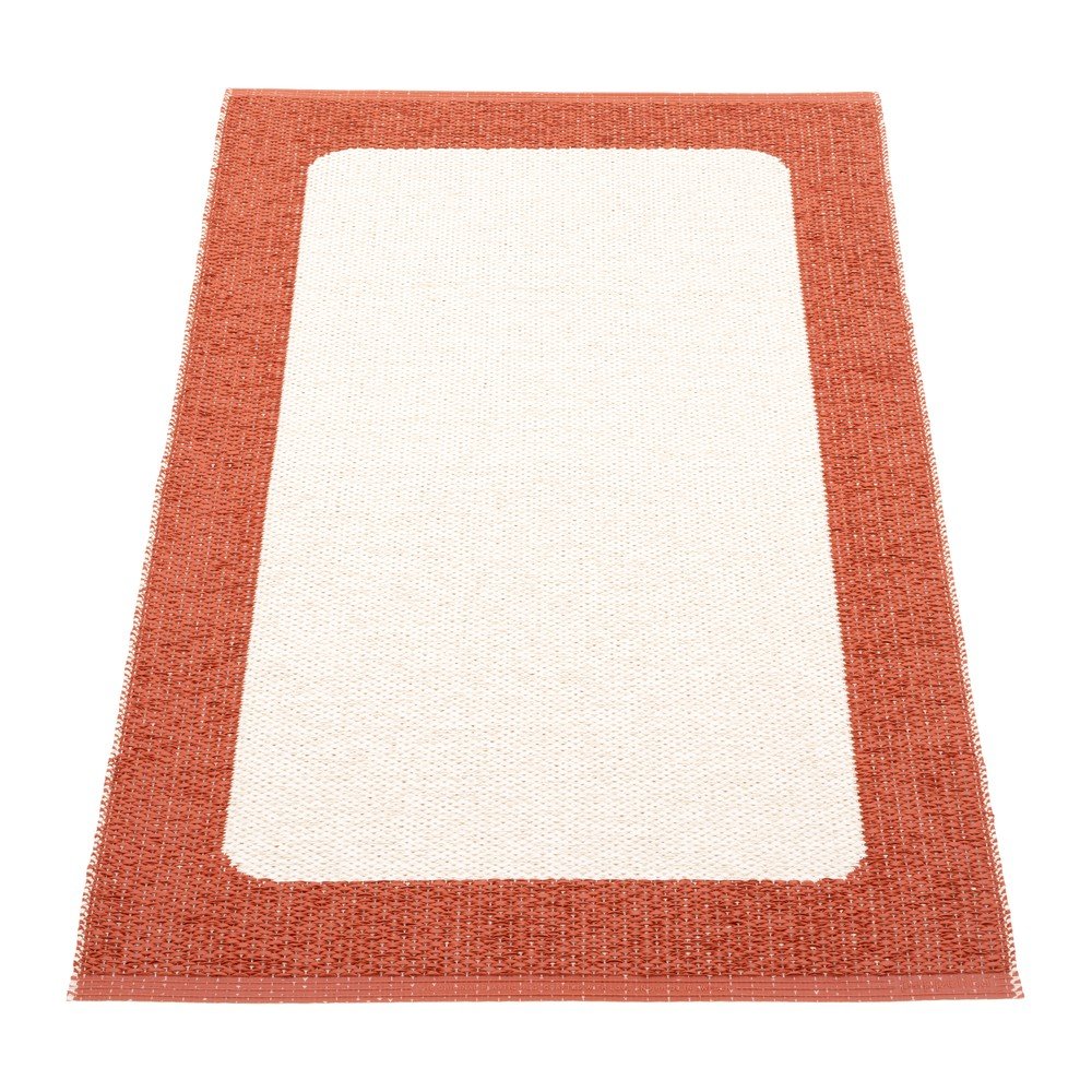 Téglavörös-krémszínű kültéri-beltéri szőnyeg 70x120 cm Ilda Brick – Pappelina