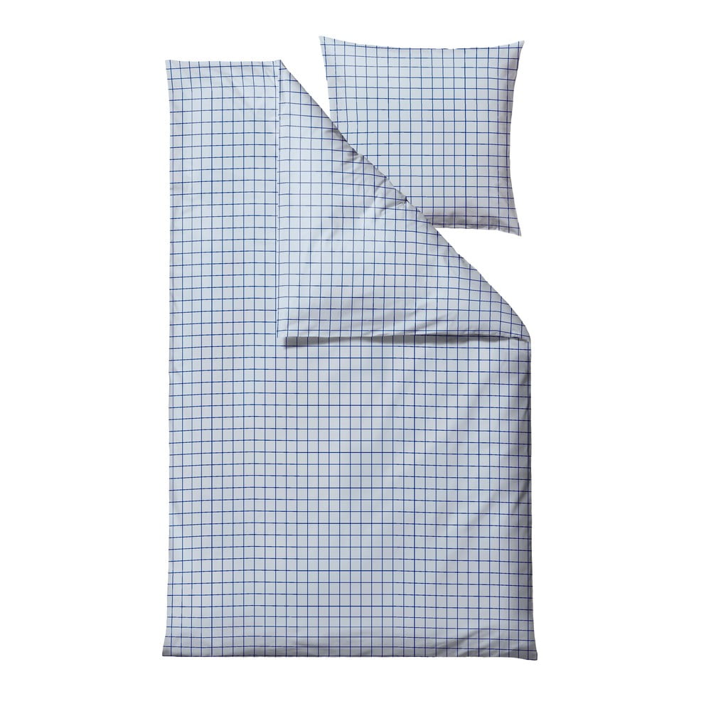 Világoskék egyszemélyes renforcé pamut ágyneműhuzat 140x200 cm Vista – Södahl
