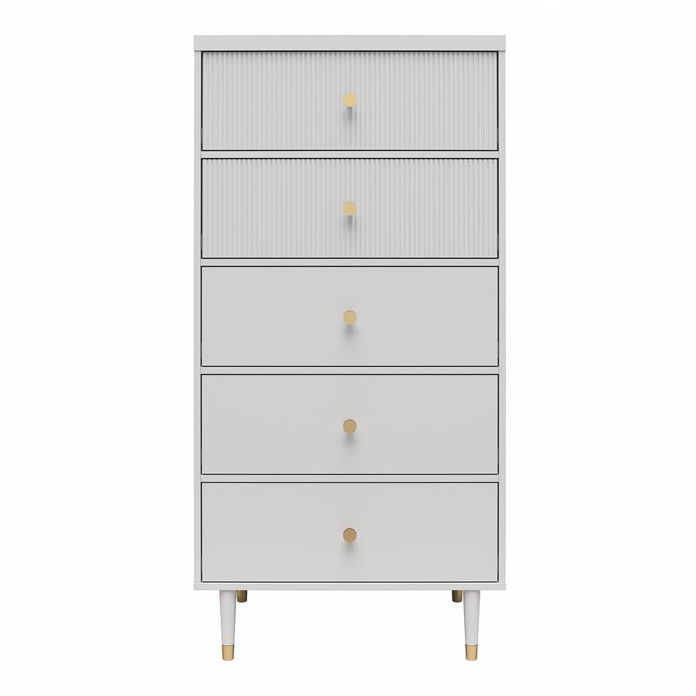 Világosszürke magas komód 70x141 cm Elizabeth – CosmoLiving by Cosmopolitan