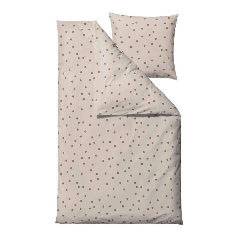 Barna egyszemélyes pamut-szatén ágyneműhuzat 140x200 cm Solaris – Södahl