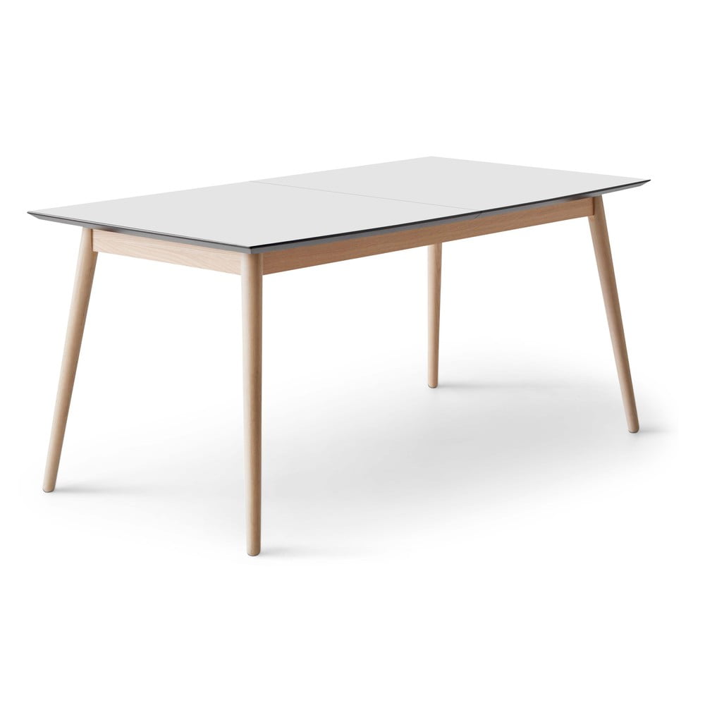 Bővíthető étkezőasztal fehér asztallappal hosszabbító asztallappal 100x210 cm Meza – Hammel Furniture