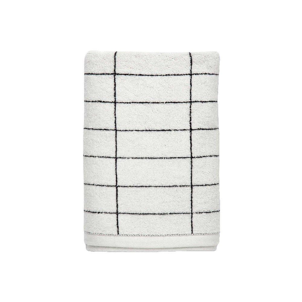 Fehér pamut törölköző 50x100 cm Tile Stone – Mette Ditmer Denmark