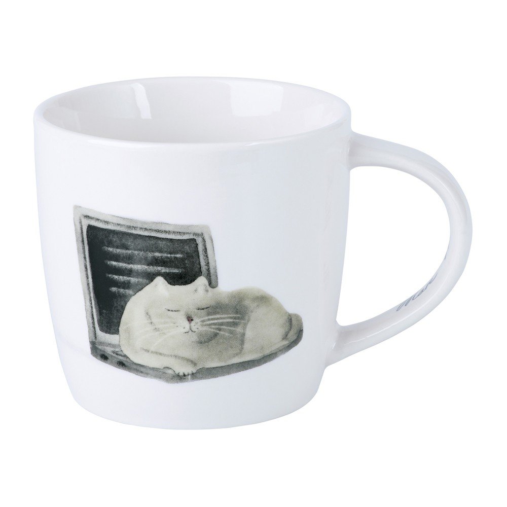 Fehér porcelán bögre 400 ml Computer Cat – Maxwell & Williams