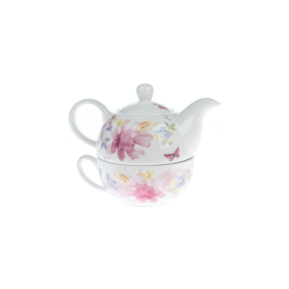 Fehér porcelán teázó szett – Dakls