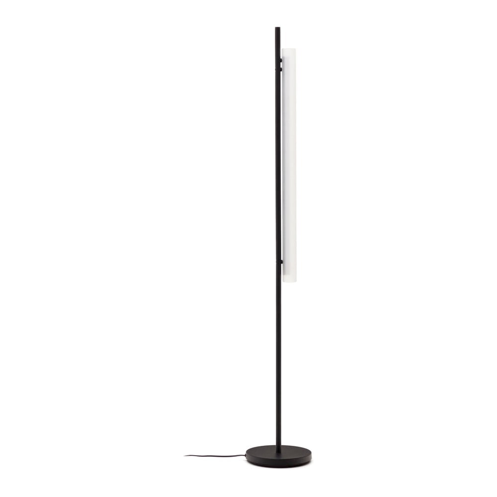 Fekete-fehér LED állólámpa üveg búrával (magasság 150 cm) Vauxall – Kave Home