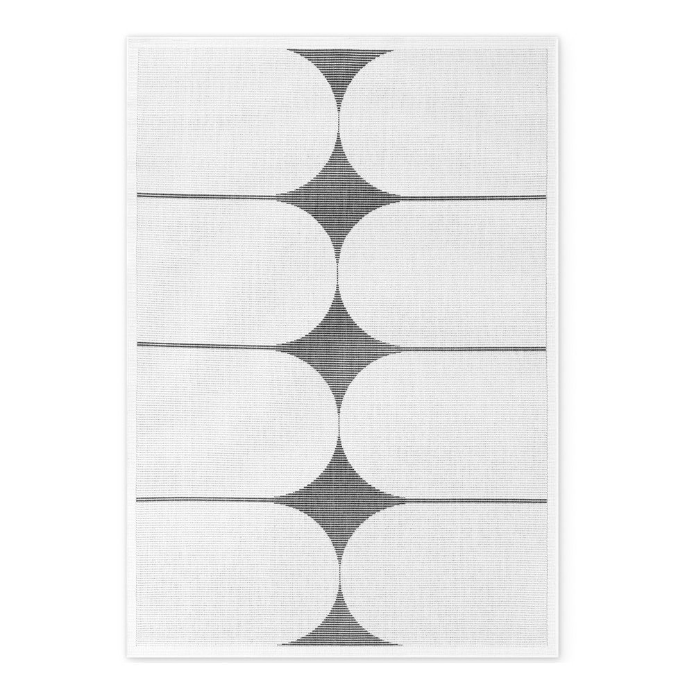 Fekete-fehér kültéri-beltéri szőnyeg 200x290 cm Duet Bowen – NORTHRUGS