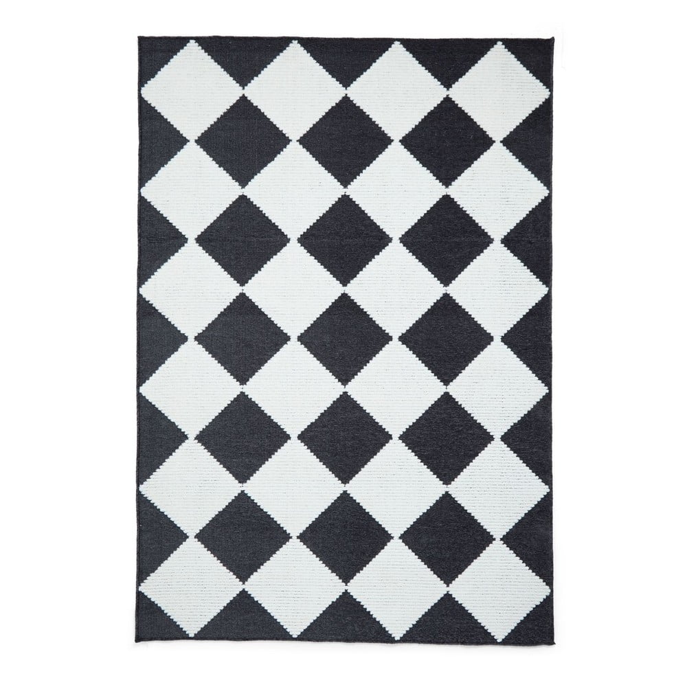Fekete-fehér mosható szőnyeg 160x230 cm Lyna Charcoal&White – Think Rugs