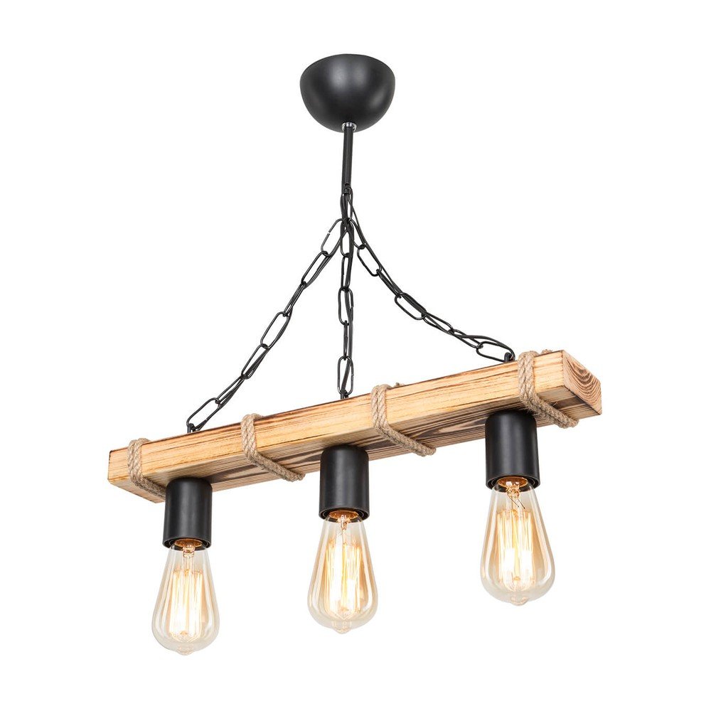 Fekete-natúr színű mennyezeti lámpa 10.5x48.5 cm – Squid Lighting
