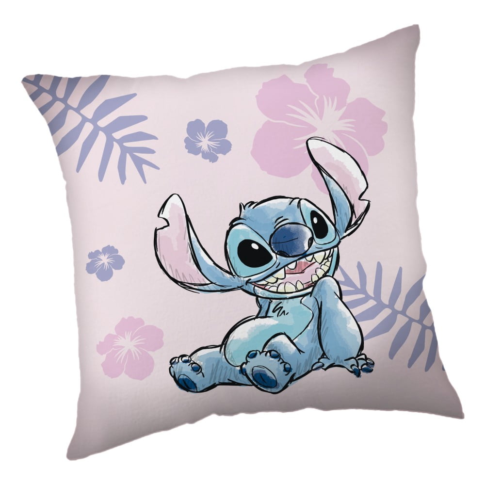 Fleece gyerek párna 40x40 cm Lilo a Stitch "Pink" – Jerry Fabrics
