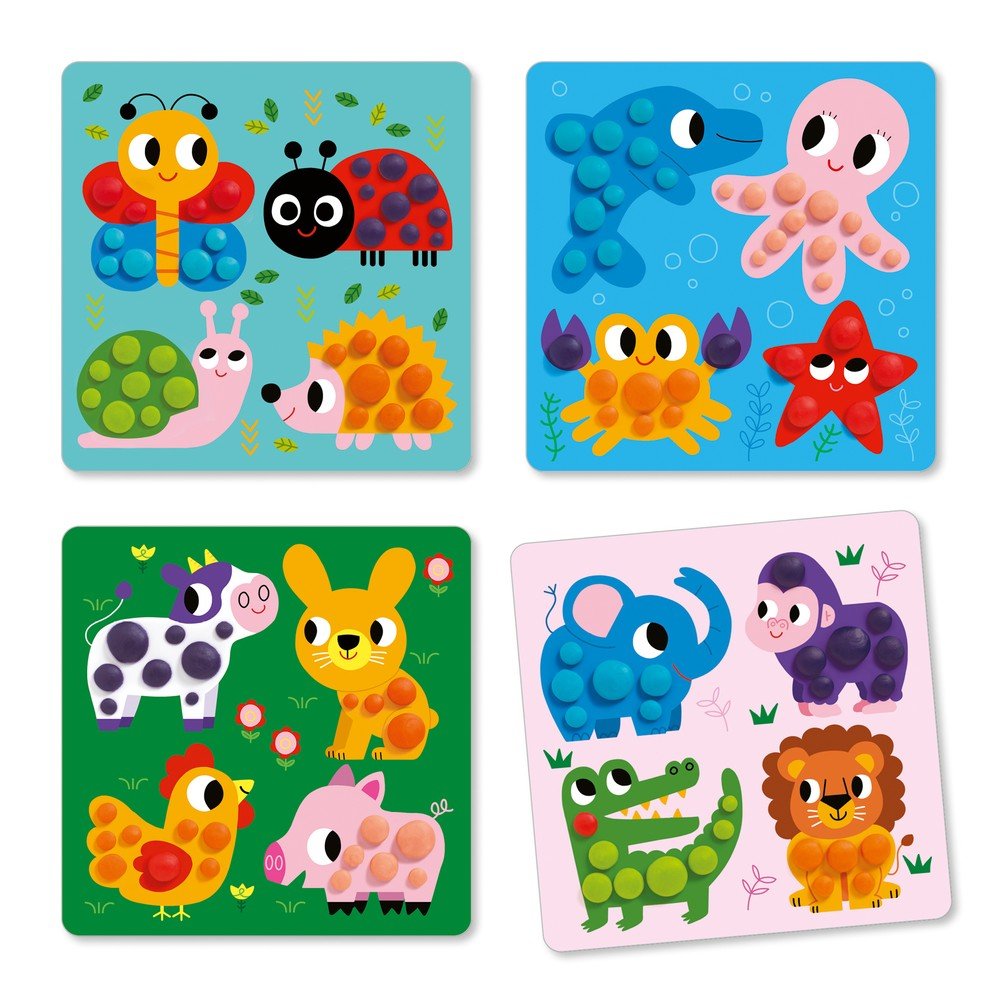 Gyurmakészlet aranyos állatokhoz - Djeco