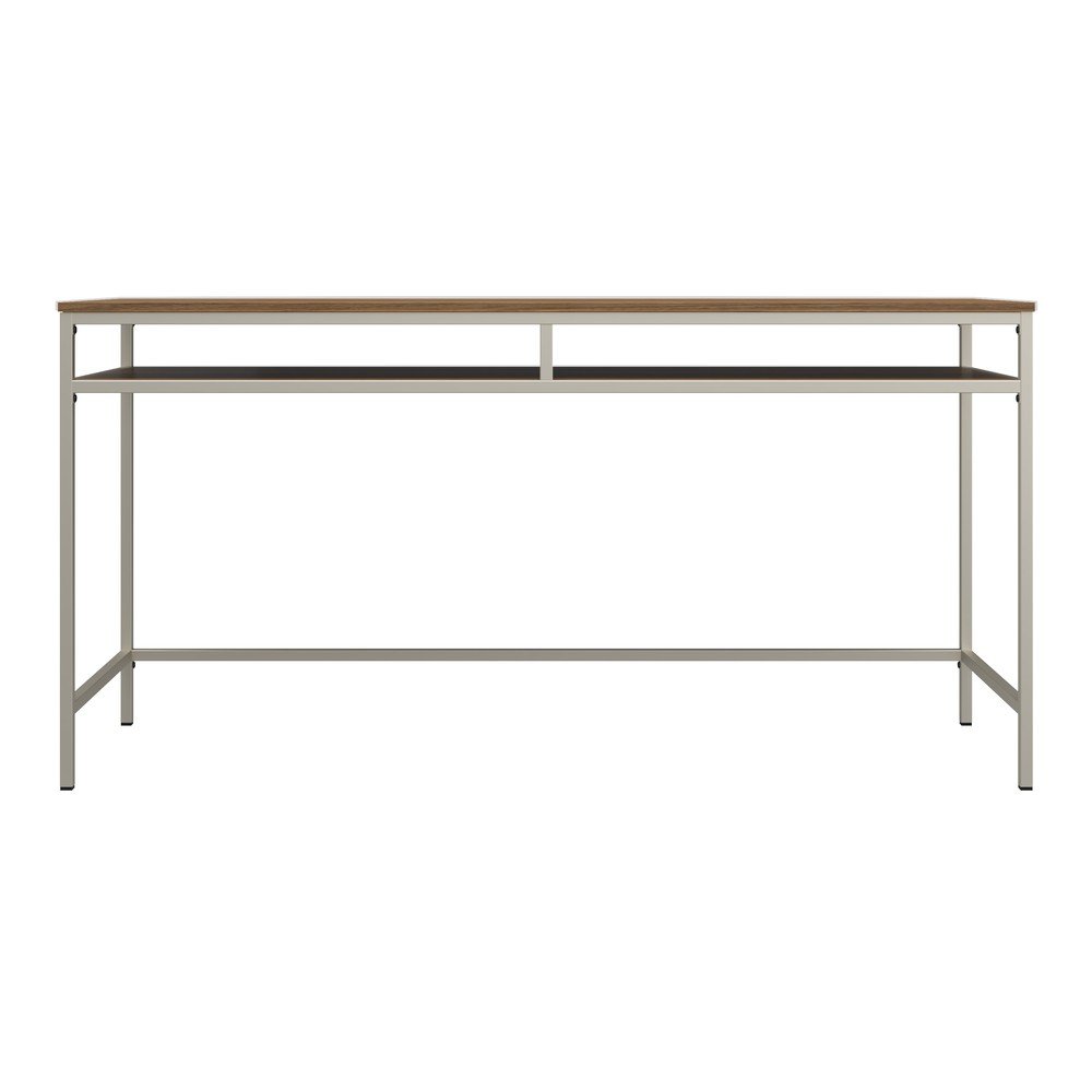 Íróasztal diófa dekoros asztallappal 51x153 cm Bradford – Støraa