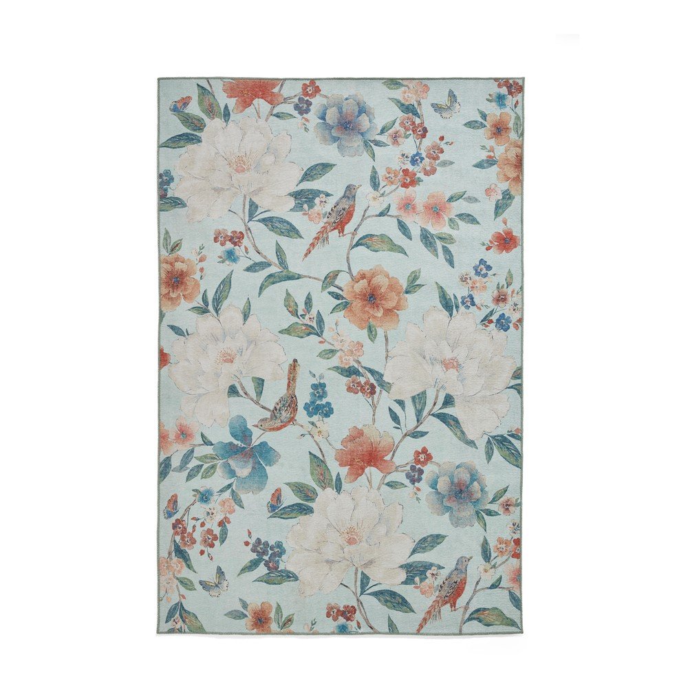 Kék mosható futószőnyeg 61x170 cm Pipa Floral – Catherine Lansfield