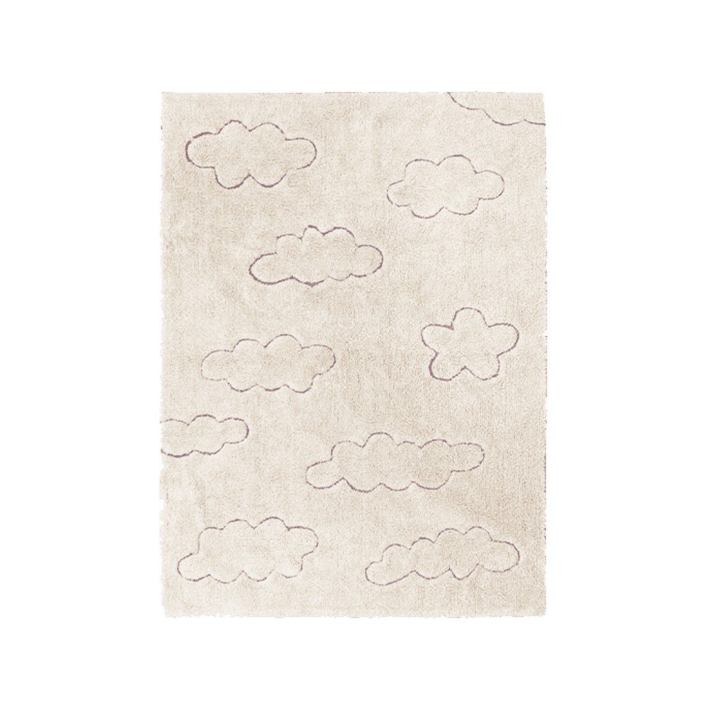 Krémszínű mosható kézi szövésű pamut gyerek szőnyeg 120x160 cm Clouds – Lorena Canals
