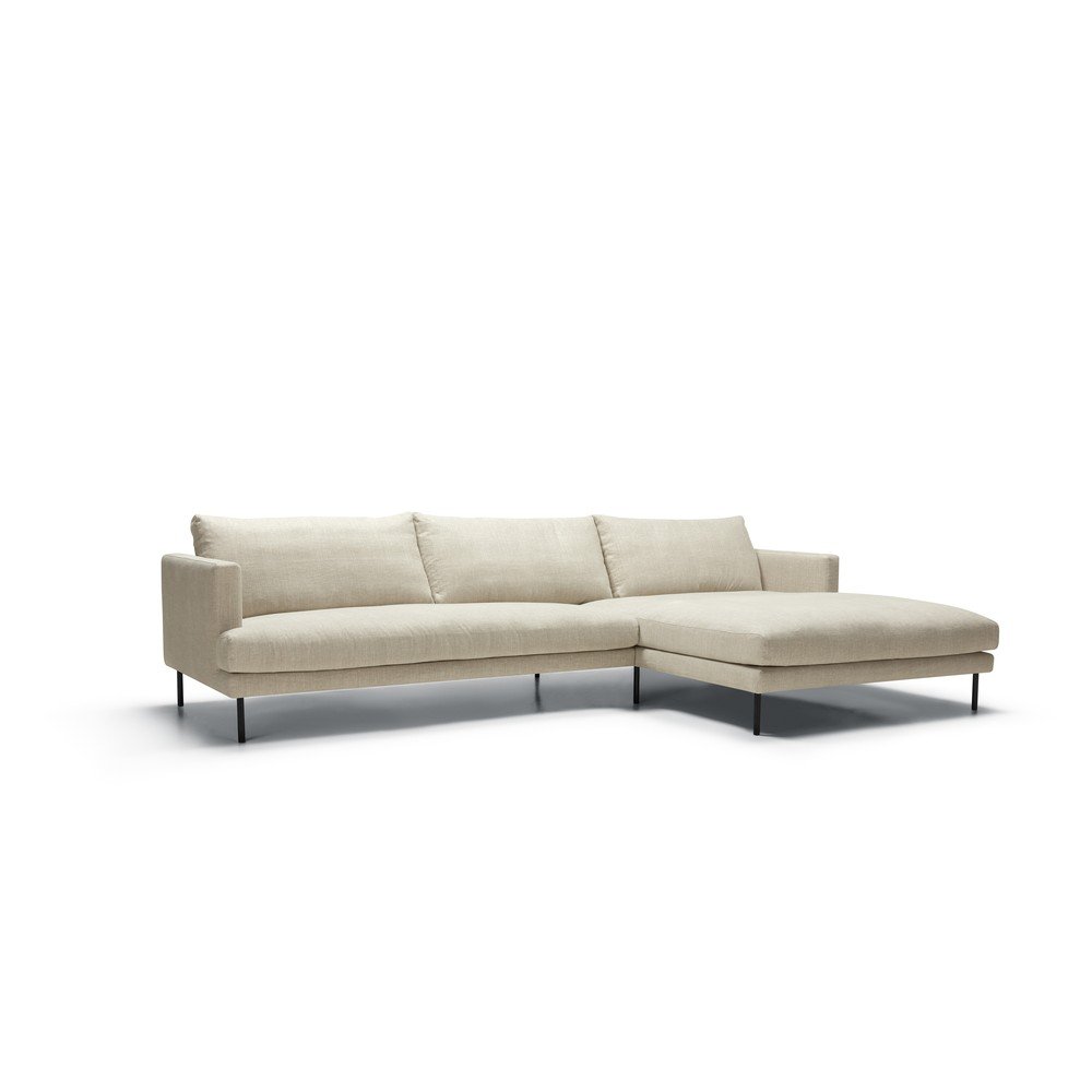 Krémszínű sarokkanapé (jobb oldali) Britt – Sits
