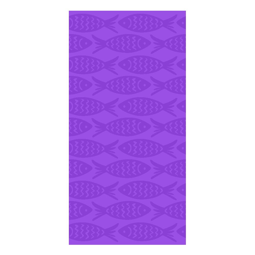 Lila pamut strandtörölköző 70x140 cm Fishes – B.E.S.