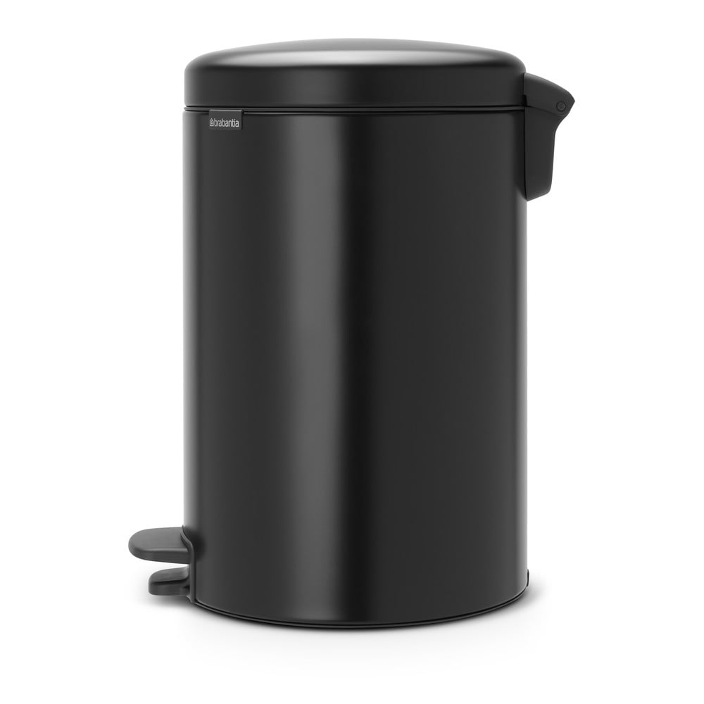 Matt fekete acél pedálos szemetes 20 l NewIcon – Brabantia