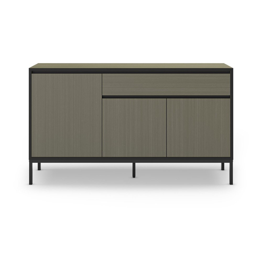 Sötétzöld alacsony komód 140x80 cm Lorenza – Marckeric