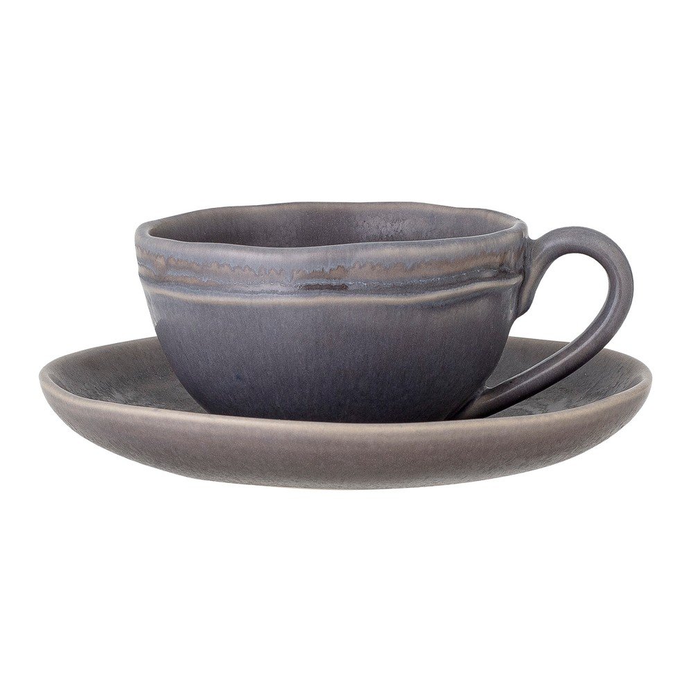 Szürke agyagkerámia csésze szett 2 db-os cappucinóhoz 180 ml Raben – Bloomingville
