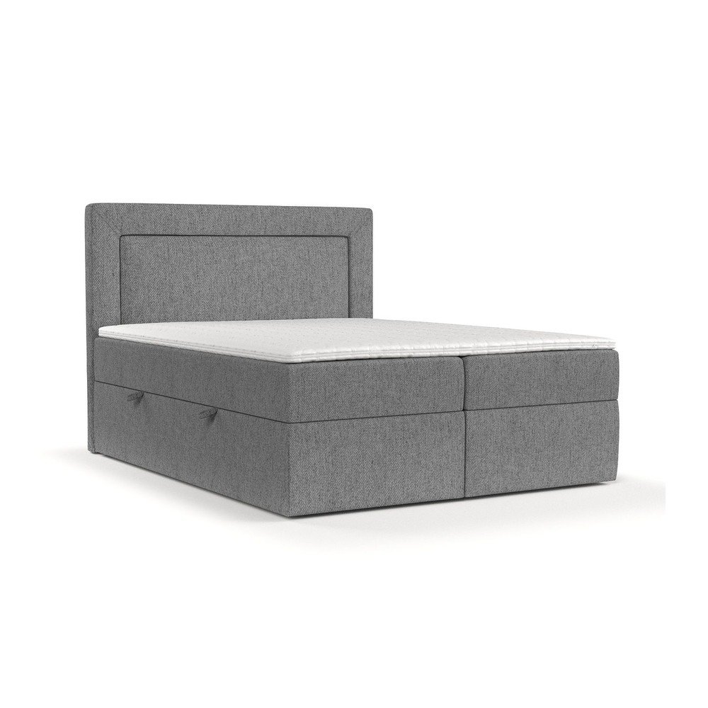 Szürke ágyneműtartós boxspring ágy 200x200 cm Imagine – Maison de Rêve