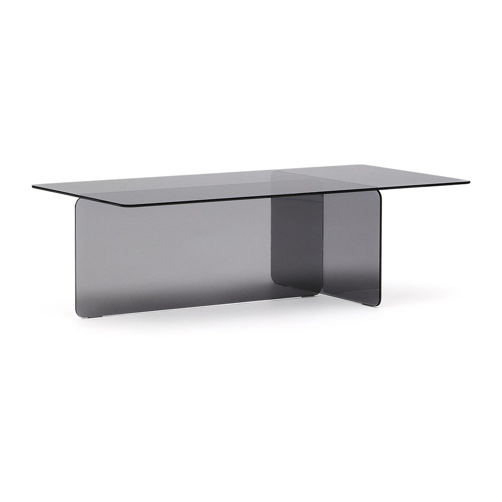 Szürke üveg dohányzóasztal 60x120 cm Zaren – Kave Home