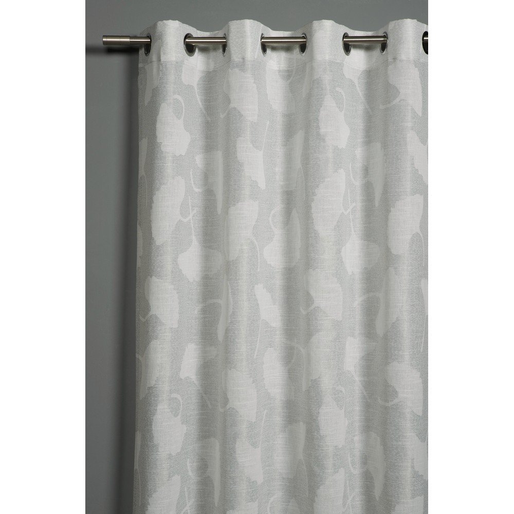 Világosszürke jacquard függöny 140x245 cm Gingko – Sehlbach