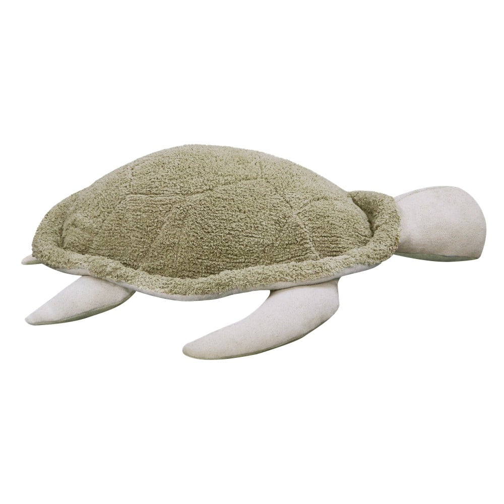Zöld-krémszínű gyerek babzsákfotel Mrs. Turtle – Lorena Canals