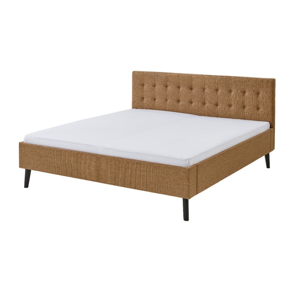 Barna kárpitozott franciaágy 180x200 cm Empire – Meise Möbel