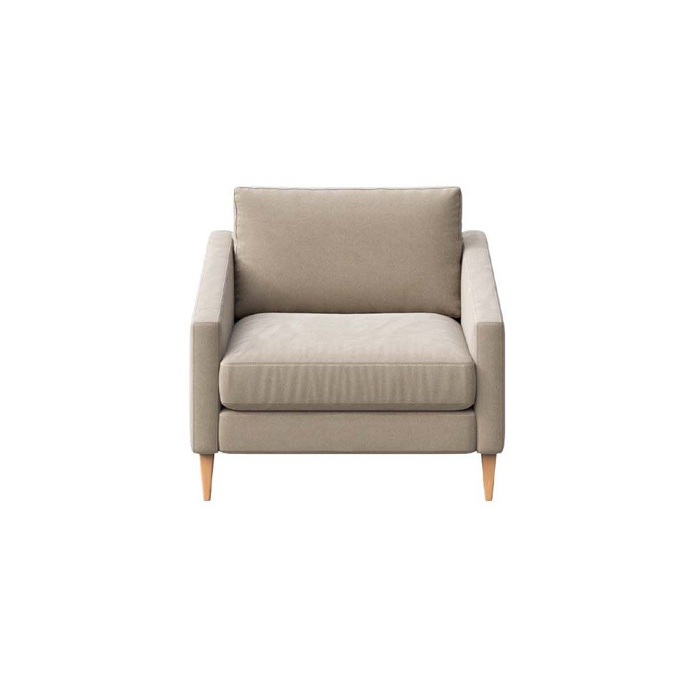 Bézs bársony relaxációs fotel Karoto – Ame Yens