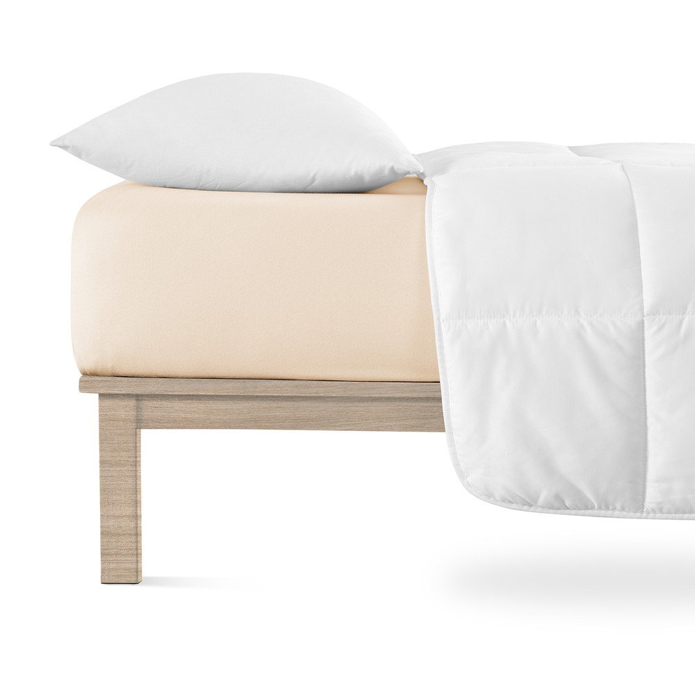 Bézs gumis jersey lepedő 140x200 cm Boxspring – Andrea Simone
