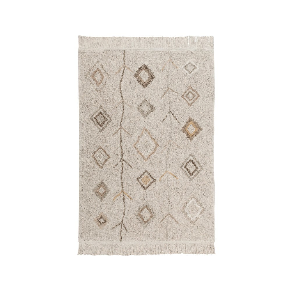 Bézs mosható kézi szövésű pamut szőnyeg 140x200 cm Kaarol Earth – Lorena Canals