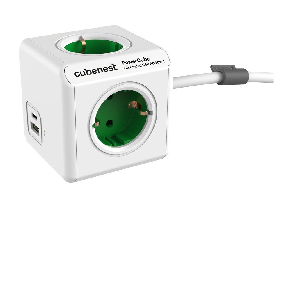 Elosztó PowerCube Extended USB Schuko – Cubenest