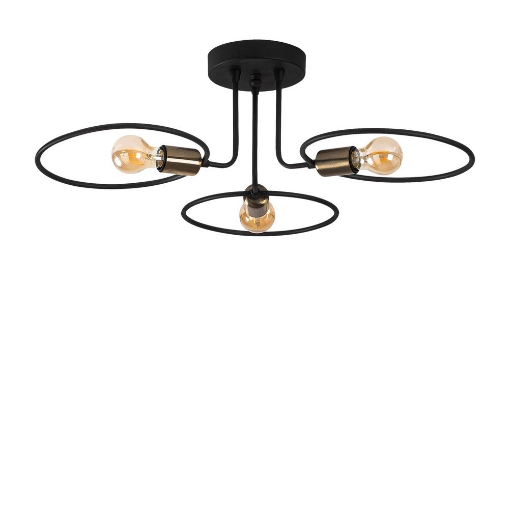 Fekete mennyezeti lámpa Circle – Opviq lights