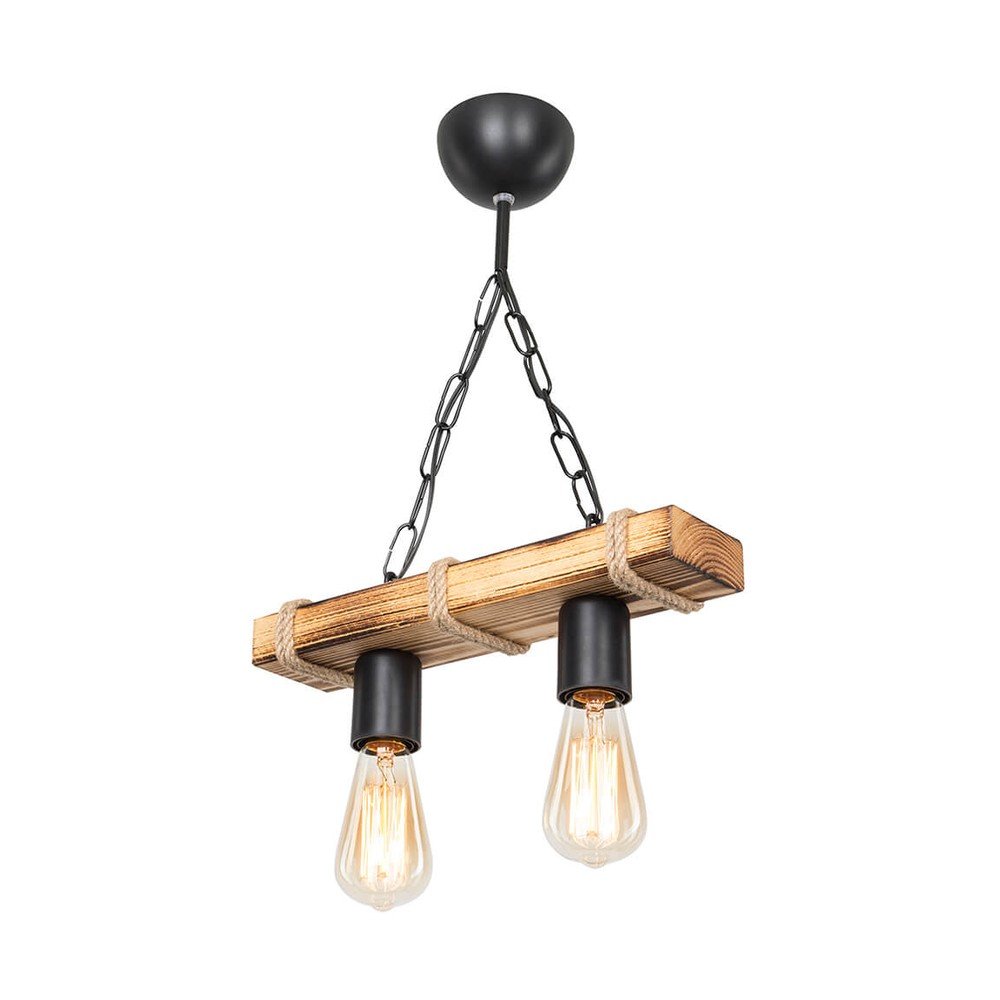 Fekete-natúr színű függőlámpa Lagun – Squid Lighting