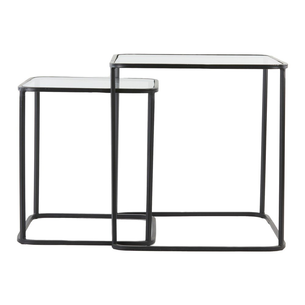 Fém tárolóasztal szett 2 db-os 50x50 cm Lofti – Light & Living