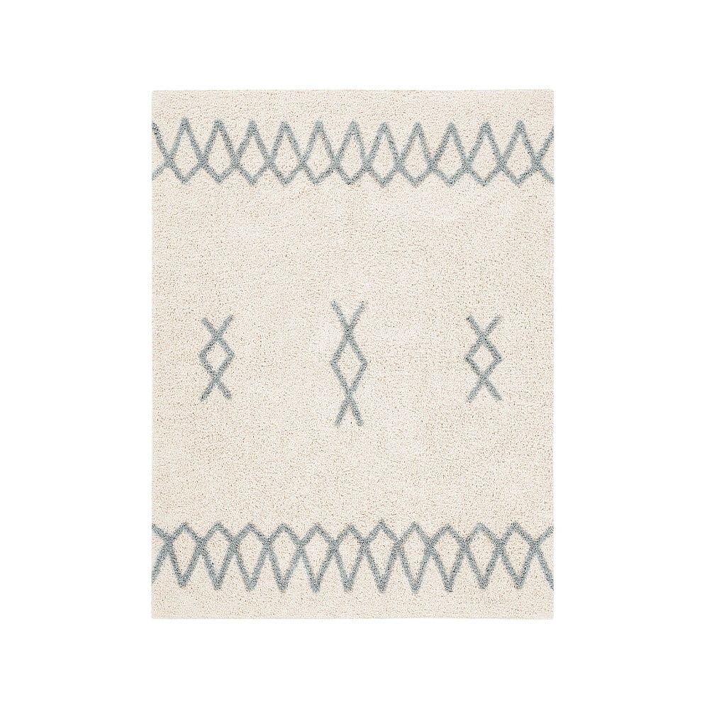 Kék-krémszínű mosható kézi szövésű pamut szőnyeg 120x160 cm Atlas Natural – Lorena Canals