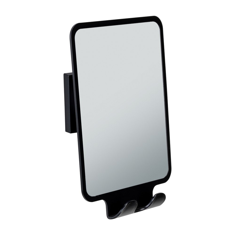 Kozmetikai tükör fogassal 14x19.5 cm Quadro Black – Wenko