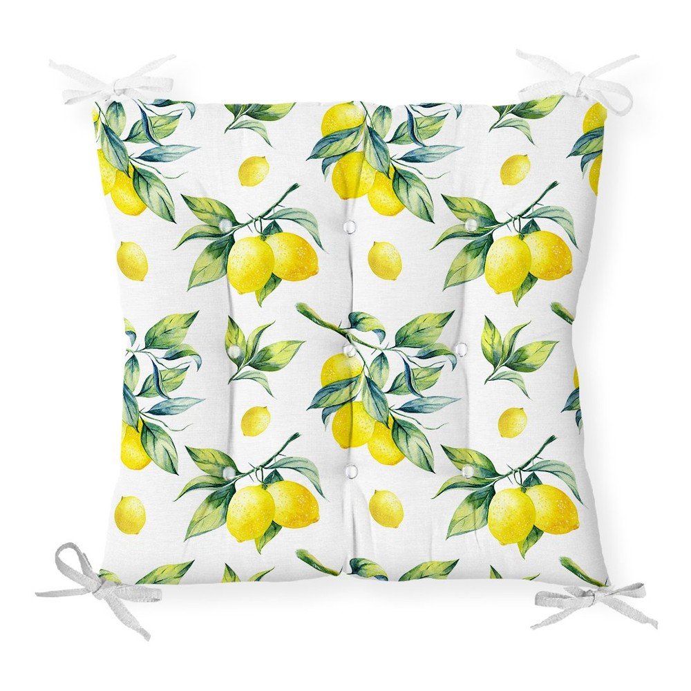 Lemons pamut keverék székpárna