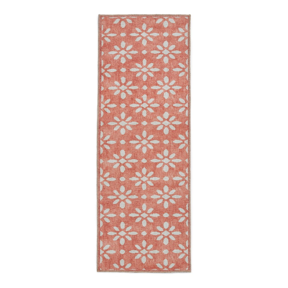 Narancssárga mosható futószőnyeg 76x230 cm Coral Orange – Think Rugs