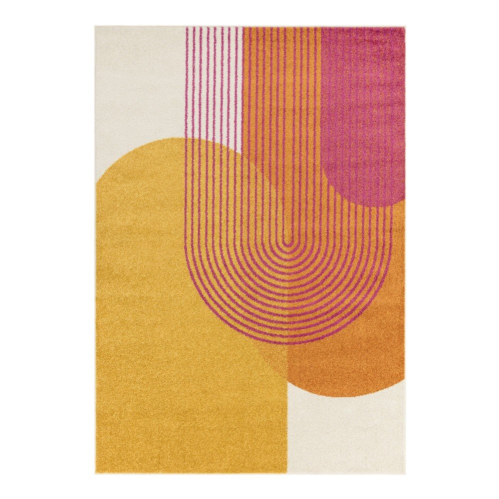 Sárga-narancssárga szőnyeg 80x150 cm Muse Orange Retro – Asiatic Carpets